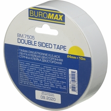 Стрічка клейка двостороння 24 мм х10 метрів Buromax BM.7505, 949295