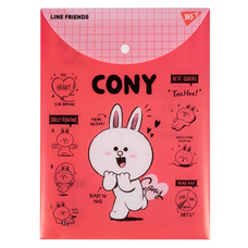 Папка-конверт А4 на кнопці вертикальна Line Friends YES, 492077