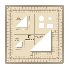 Лінійка офіцерська GTA UA прозора матова гнучка 13х13 см Ecopybook Tactical, 9062483