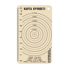 Лінійка карта кучності стрільби прозора матова гнучка 10х6 см Ecopybook Tactical, 9062544