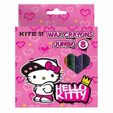 Олівці воскові Jumbo Kite Hello Kitty 8 кольорів НК21-076, 47390