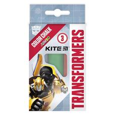 Крейда кольорова Jumbo Kite Transformers 3 кольори TF21-077, 47377