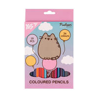 Олівці кольорові 18 олівців 36 кольорів Pusheen Balloons Yes, 290751