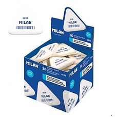 Гумка трикутна біла 5х4х0,7 см Milan 4836B, 614256