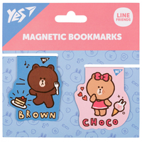 Закладки магнітні 2 штуки Line Friends Brown and Choco YES, 708106