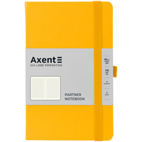 Книга записна А5 125х195 мм клітинка 96 аркушів жовта Partner Axent 8201-08-A, 39766