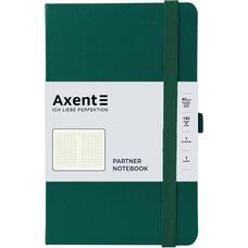 Книга записна А5 125х195 мм клітинка 96 аркушів зелений ліс Partner Axent 8201-61-A, 68668