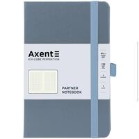 Книга записна А5 125х195 мм клітинка 96 аркушів сіра Partner Axent 8201-62-A, 68669