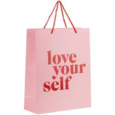 Пакет подарунковий 32x26x10 см паперовий Love your self Axent 8502-29-A, 69568