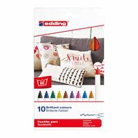 Набір маркерів для текстилю Edding Textile Classic 4600 10 кольорів, 42516