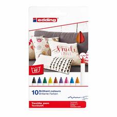 Набір маркерів для текстилю Edding Textile Classic 4600 10 кольорів, 42516