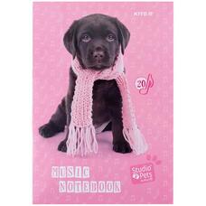 Зошит для нот А4 20 аркушів Kite Studio Pets SP24-404, 67023