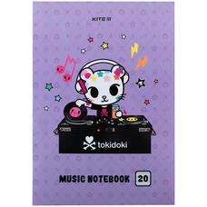 Зошит для нот А4 20 аркушів Kite Tokidoki TK24-404, 67458