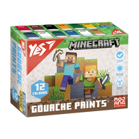 Гуаш 12 кольорів по 20 мл Minecraft Yes, 230407
