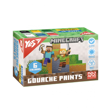 Гуаш 6 кольорів по 20 мл Minecraft Yes, 230405