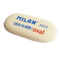 Гумка oval біла 62х28х12,5 мм Milan 1012, 435010