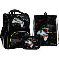 Рюкзак з наповненням пенал сумка для взуття Kite Education Game 4 Life LED SET_K22-501S-8, 61928 