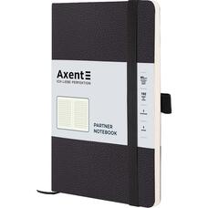 Книга записна А5 125х195 мм клітинка 96 аркушів чорна Partner Soft Skin Axent 8616-01-A, 60466