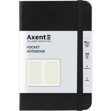 Книга записна А6 95х140 мм клітинка 96 аркушів чорна Partner Axent 8301-01-A, 21507