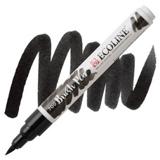 Пензель-ручка акварельна Royal Talens Ecoline Brushpen чорна (700), 11507000