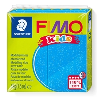 Полімерна глина Fimo Kids блакитна з блискітками 42 грама Staedtler, 8030312