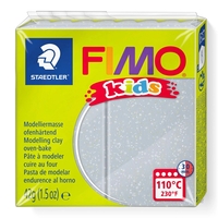 Полімерна глина Fimo Kids срібна з блискітками 42 грама Staedtler, 8030812