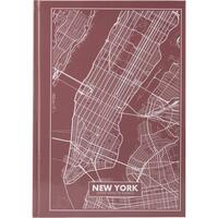 Книга записна А4 Axent Maps New York 96 аркушів клітинка тверда обкладинка 8422-543-A, 43050