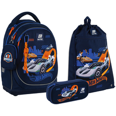 Рюкзак з наповненням пенал сумка для взуття Kite Hot Wheels SETHW25-724S, 70492