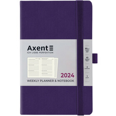 Щотижневик датований 2024 рік Axent Soft Diamond 125х195 мм фіолетовий 8518-24-11-A, 65659