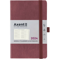 Щотижневик датований 2024 рік Axent Soft Nuba 125х195 мм сливовий 8517-24-58-A, 65653