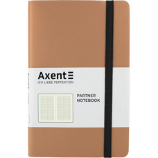 Книга записна А5 125х195 мм клітинка 96 аркушів золотиста Partner Soft Axent 8206-35-A, 36939