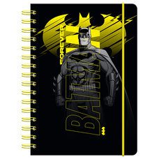 Блокнот A5 80 аркушів клітинка на спіралі тверда обкладинка Kite DC Comics DC24-190, 66825