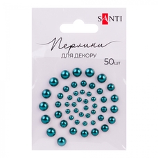 Перлини самоклеючі смарагдові 50 штук Santi, 740138