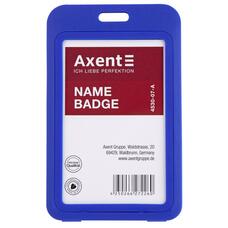 Бейдж вертикальний PP синій 110х70 мм Axent 4530-07-A, 35847
