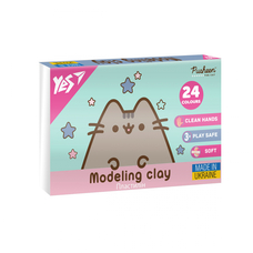 Пластилін 24 кольори 480 грам YES Pusheen, 540685