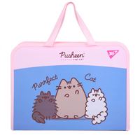 Папка-портфель А4 FC на блискавці з тканинними ручками Pusheen YES, 492317