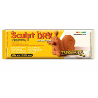 Маса для моделювання самозастигаюча Sculpt Dry теракотова 500 грам Mungyo, 985504
