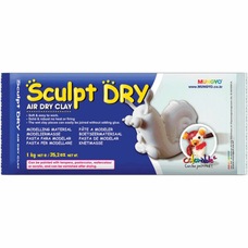 Маса для моделювання самозастигаюча Sculpt Dry біла 1 кг Mungyo, 9065401