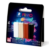 Набір полімерної глини Fimo Professional Natural colours 4 кольори по 25 грам Staedtler, 80432