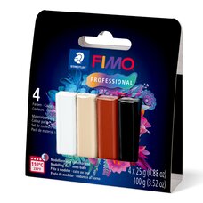 Набір полімерної глини Fimo Professional Natural colours 4 кольори по 25 грам Staedtler, 80432