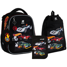 Рюкзак з наповненням пенал сумка для взуття Kite Hot Wheels SETHW25-555S, 70521