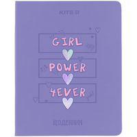 Щоденник шкільний мяка обкладинка PU Kite Girl Power 4ever K24-283-3, 67514
