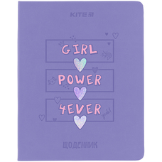 Щоденник шкільний мяка обкладинка PU Kite Girl Power 4ever K24-283-3, 67514