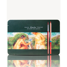 Олівці кольорові акварельні Marco Renoir 48 кольорів кедр металевий пенал FineArt-48AQUA-TN, 912007