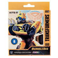 Олівці воскові Jumbo Kite Transformers BumbleBee Movie 8 кольорів TF19-076, 40267