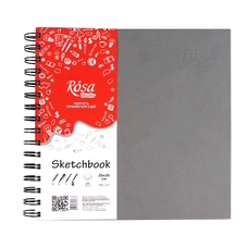 Блокнот на спіралі 20х20 см 84 аркуші 100 г/м сірий Rosa Studio, 539773