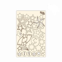 Чіпборд для скрапу Зірки картон 13x20 см Rоsа Talant 94232055