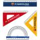 Набір лінійка 15 см 2 косинця транспортир Kite FC Barcelona BC25-282, 71103