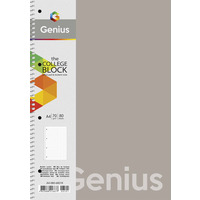 Коледж-блок А4 80 аркушів лінія пластикова обкладинка Genius Школярик, 223989