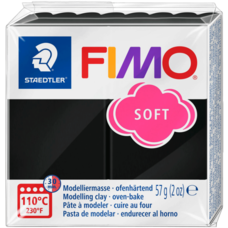 Полімерна глина Fimo Soft чорна 57 грам Staedtler, 80209